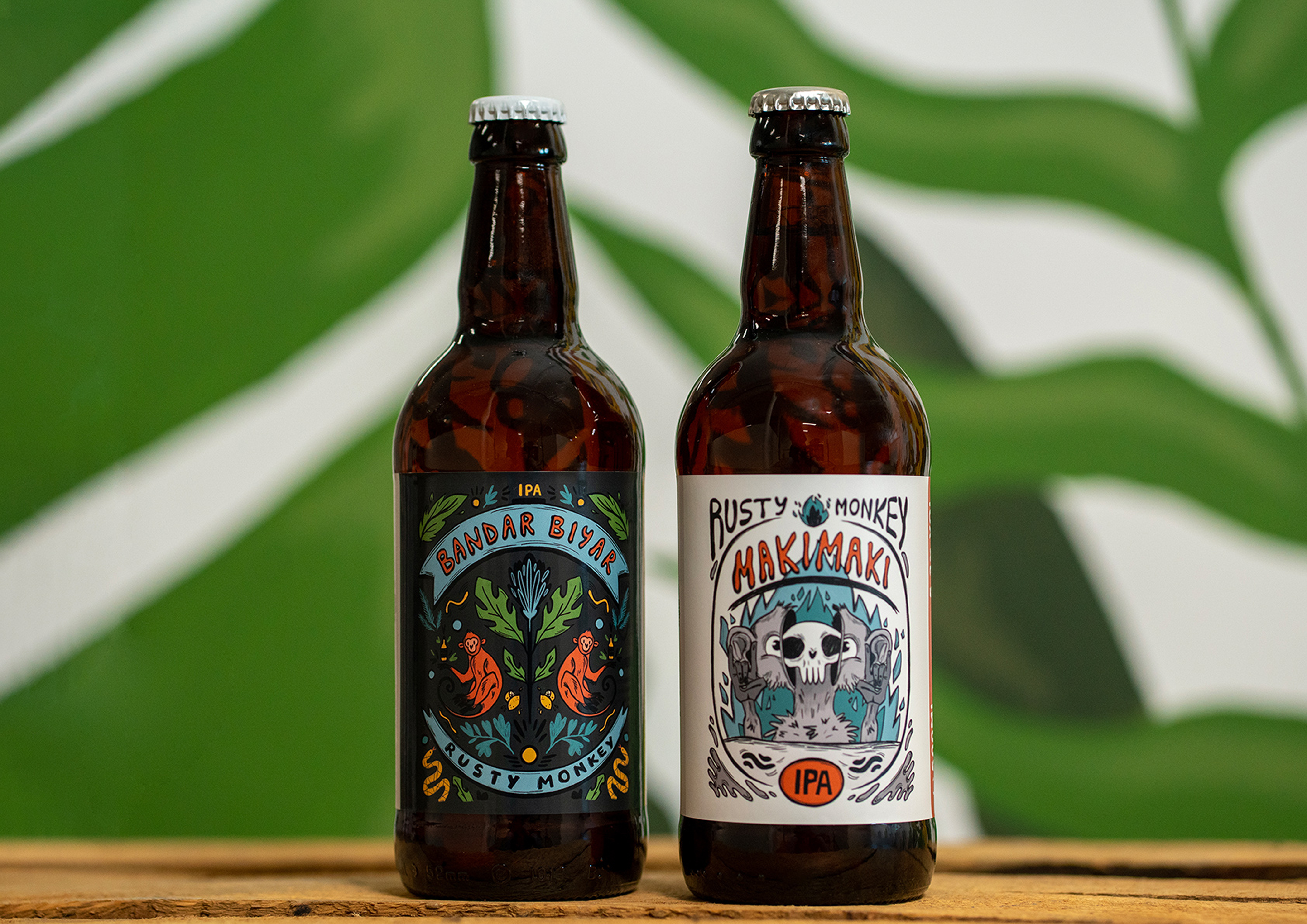 Rusty Monkey Branded Craft IPAs.